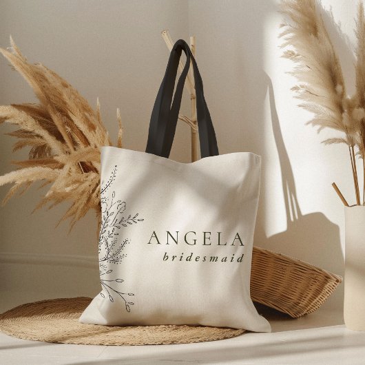 Tote Bag Bridesmaid Bouquet débordant