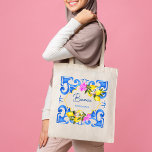Tote Bag Bridesmaid cadeau Citron Bleu tuiles nom personnal<br><div class="desc">Cadeaux de demoiselle Bleu carreaux et citron Côte Amalfi Positano style méditerranéen sac fourre-tout de nom personnalisé,  cadeaux de fête de mariée.</div>