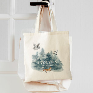 Tote Bag Bridesmaid de la forêt aquarelle