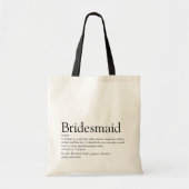 Tote Bag Bridesmaid Définition personnalisée Favoriser (Devant)