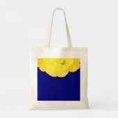 Tote Bag Bridesmaid Golden Jellow Navy Blue Floral Mariage (Dos)