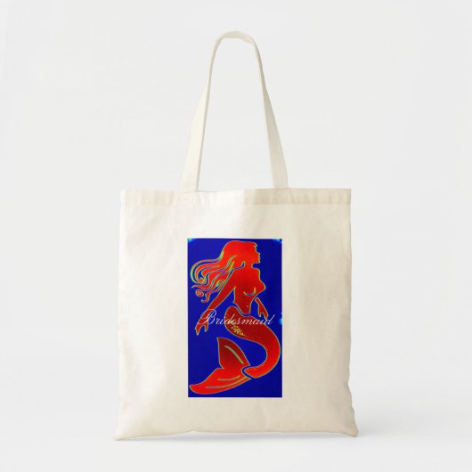 Tote Bag bridesmaid red mermaid (Devant)