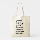 Tote Bag Bridgertons - Membres de la famille (Dos)