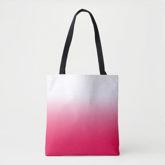 Tote Bag Bright été rouge et blanc dégradé ombre (Devant)
