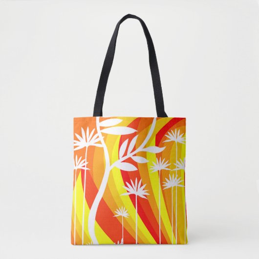Tote Bag Bright Orange and White (Devant)
