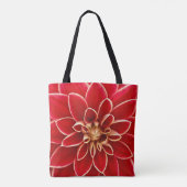 Tote Bag Bright Red Dahlia (Dos)