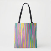 Tote Bag Bright Vertical Summer Stripes (Devant)