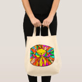 Tote Bag Brillant Aimer brillant Multicolor Design diagonal (Devant (produit))