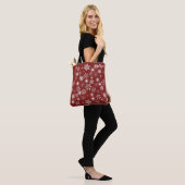 Tote Bag Brillant Snowflakes blanc d'hiver (Sur le modèle)