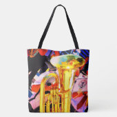 Tote Bag Brillant Tenor Tuba Brass Marching Band Musique (Dos)