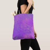 Tote Bag Brillant Violet Art Moderne Marbré (De près)
