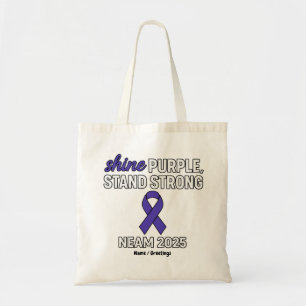Tote Bag Brillant violet socle solide NEAM 2025 Epilepsie