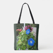 Tote Bag Brilliant Blue Morning Glories (Dos)
