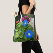Tote Bag Brilliant Blue Morning Glories (De près)