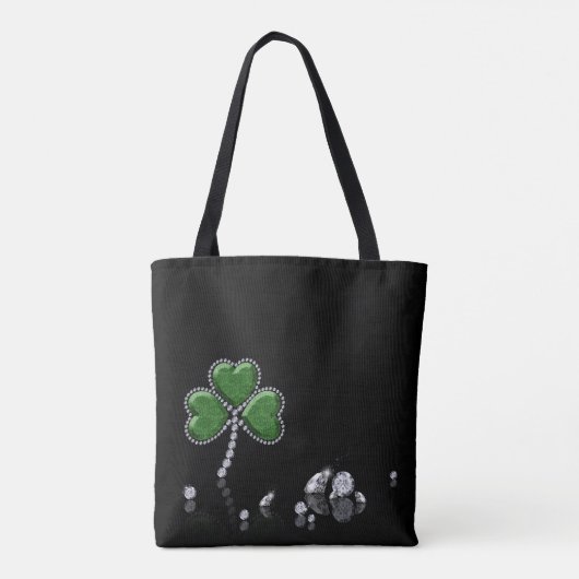 Tote Bag Brilliant Happy St. Patrick's Day Diamonds (Dos)