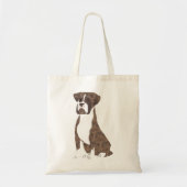 Tote Bag Brindle Boxer Illustration (Devant)