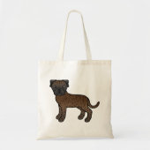 Tote Bag Brindle Bullmastiff Chien en caricature (Devant)