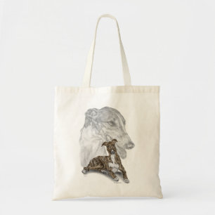 Tote Bag Brindle Greyhound Chig Art