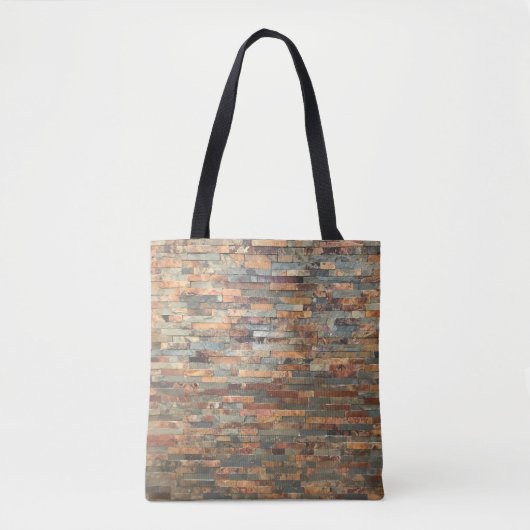 Tote Bag brique et bois (Devant)