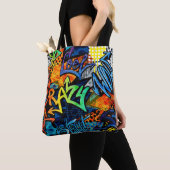 Tote Bag Briques de graffitis : Abstrait urbain (De près)