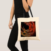 Tote Bag Briser le Cercle Vortex de Feu Art Abstrait (Devant (produit))