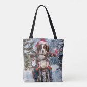 Tote Bag Brittany Spaniel Dog équitation moto Noël (Dos)