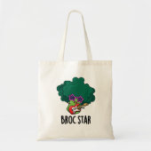 Tote Bag Broc Star Funny Brocolli Rock Star Pun (Devant)