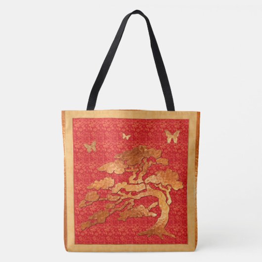 Tote Bag Brocade et arbre asiatique (Devant)