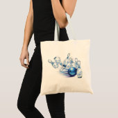 Tote Bag Broches de quilles et boule (Devant (produit))