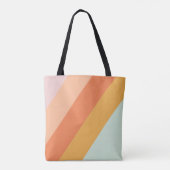 Tote Bag Broches Retro personnalisées Mint Peach Pastel (Dos)