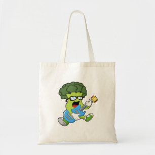 Tote Bag Brocoli comme musicien avec guitare