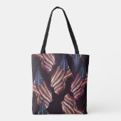 Tote Bag Broderie du drapeau américain : motif patriotique. (Dos)