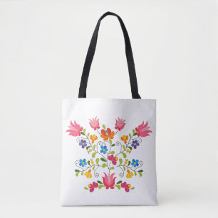 Tote Bag Broderie florale