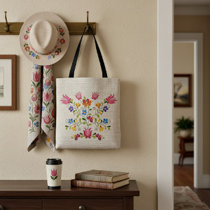 Tote Bag Broderie florale