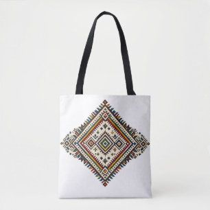 Tote Bag Broderie géométrique marocaine amazigh Tr
