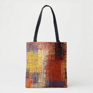 Tote Bag Broderie - ornement sans soudure. Lignes colorées 