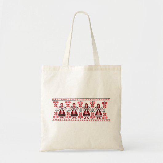 Tote Bag Broderie ukrainienne traditionnelle filles ukraini (Devant)