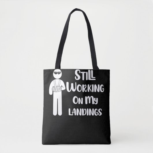 Tote Bag Broken Arm Kids Get Well Working on Landings (Devant)