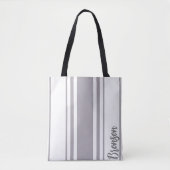 Tote Bag Bronson Minimalist Stripes Monogramme (Devant)