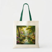 Tote Bag Brook de printemps avec canards/fleurs (Devant)