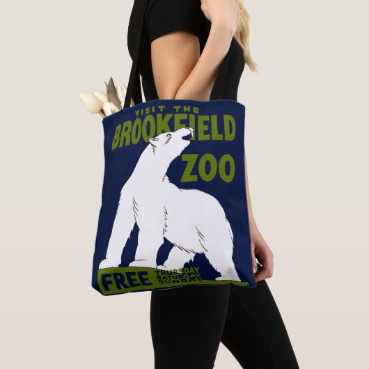 Tote Bag Brookfield Zoo, Programme d'art fédéral Poster 193 (De près)