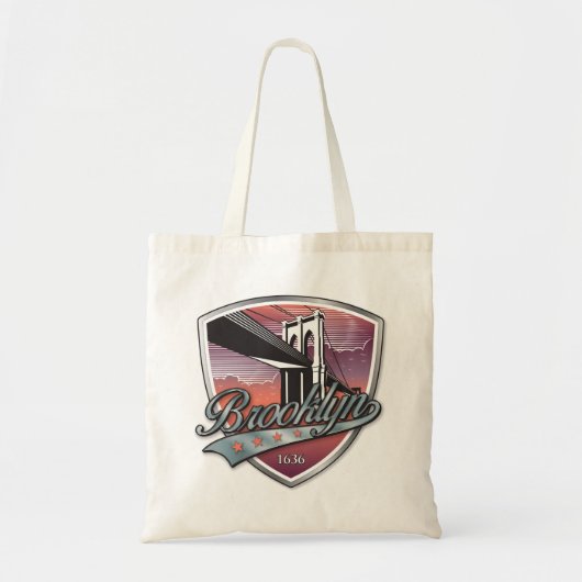 Tote Bag Brooklyn Design argent métal (Devant)