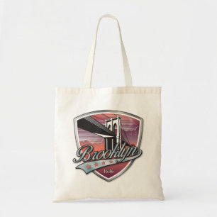 Tote Bag Brooklyn Design Silver