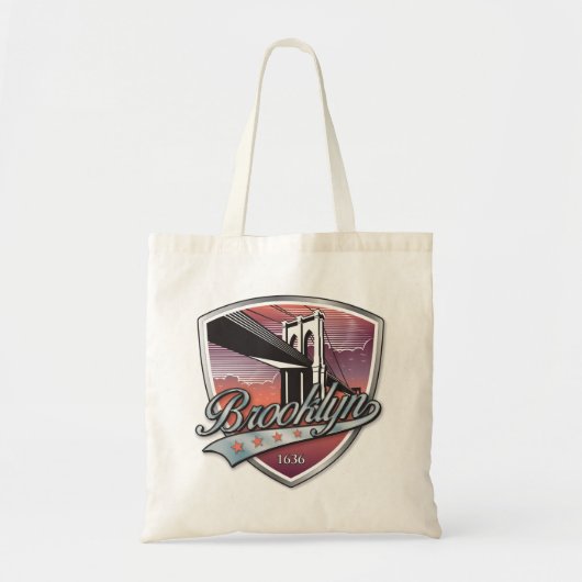 Tote Bag Brooklyn Design Silver (Devant)