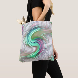 Tote Bag Brosse à courbe en S numérique "sous la glace"
