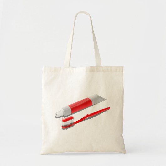 Tote Bag Brosse à dents et dentifrice (Devant)