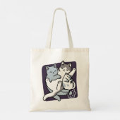 Tote Bag Brosse à lait - Chats à couchage mignon (Dos)
