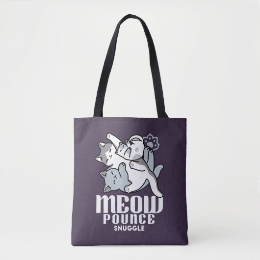 Tote Bag Brosse à lait - Chats à couchage mignon (Devant)