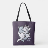 Tote Bag Brosse à lait - Chats à couchage mignon (Dos)