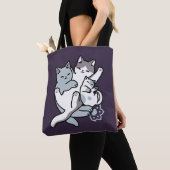 Tote Bag Brosse à lait - Chats à couchage mignon (De près)